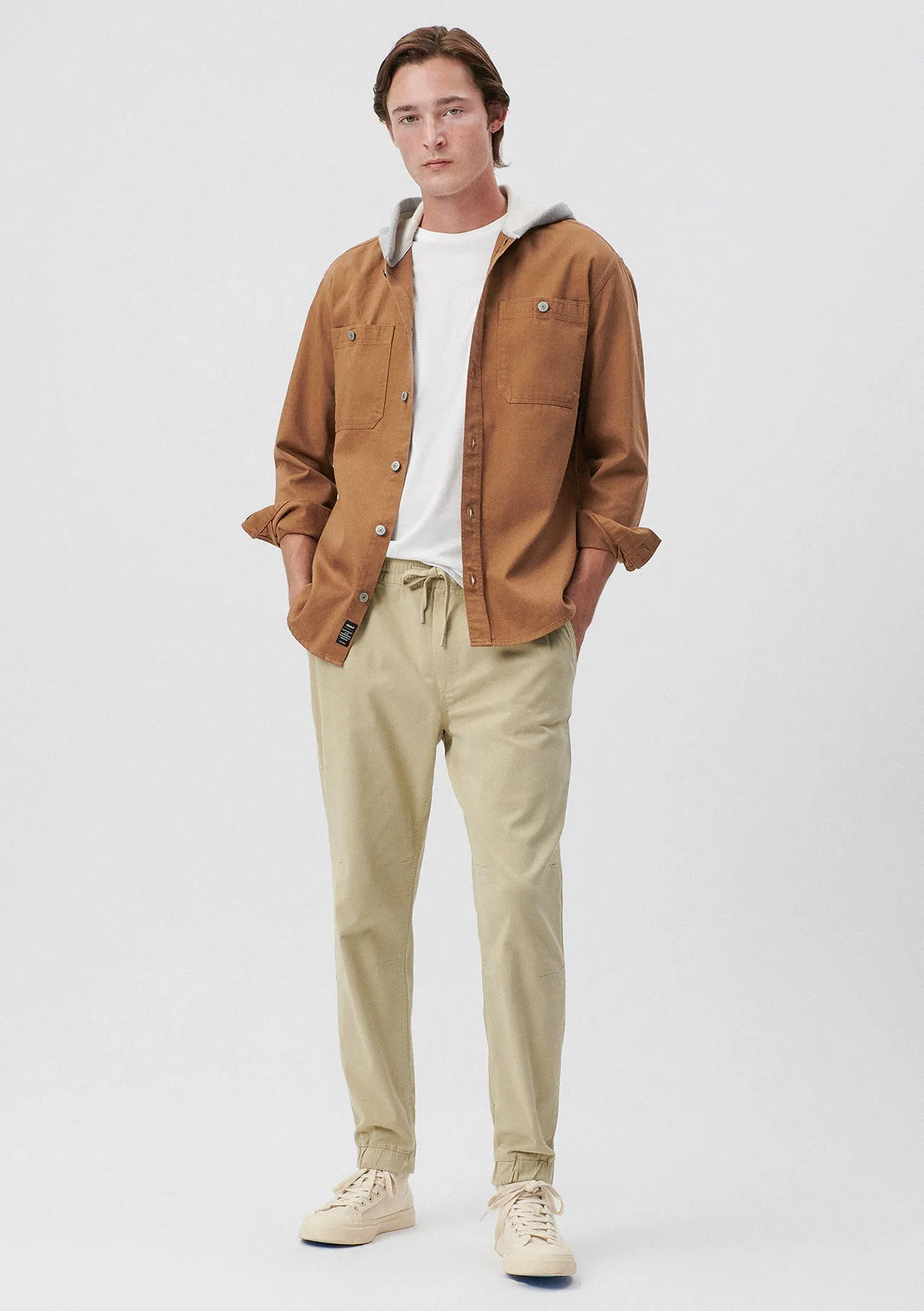 Beige Jogger Pants