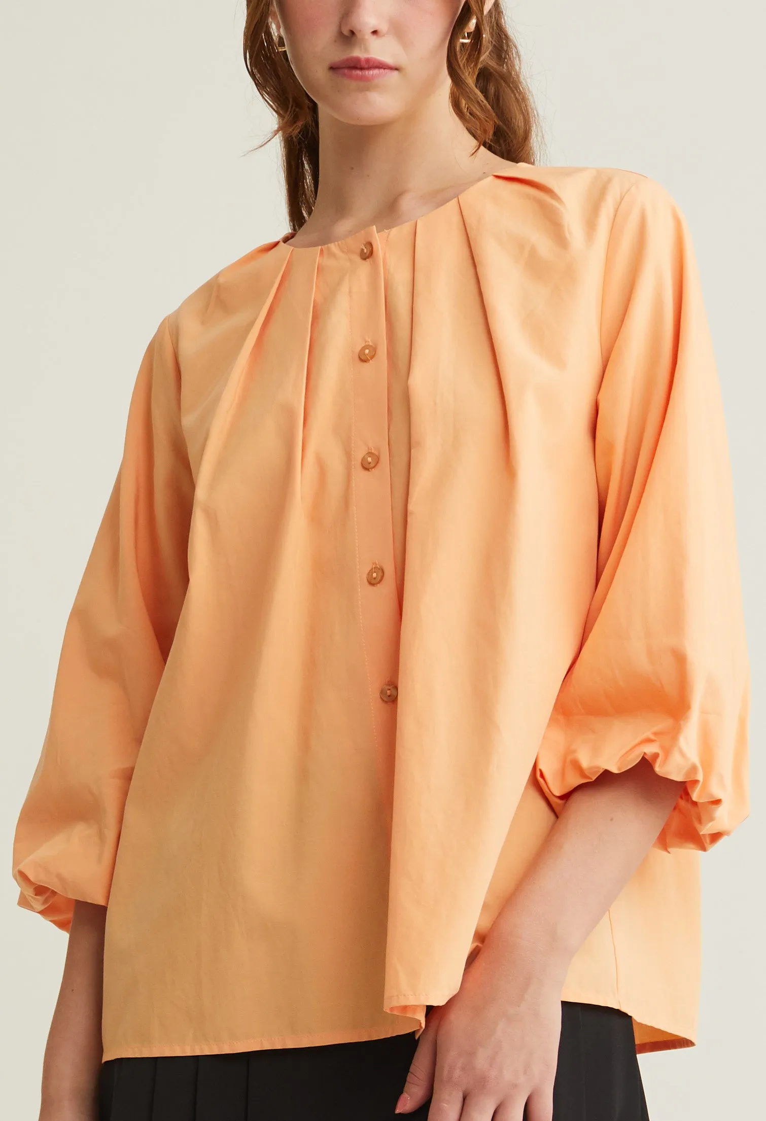 Bell Cuff Button Down  À La Mode Top