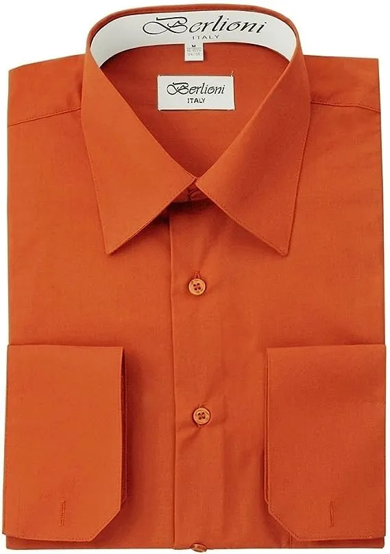 Berlioni C/C Solid Dress Shirt Rust BL900