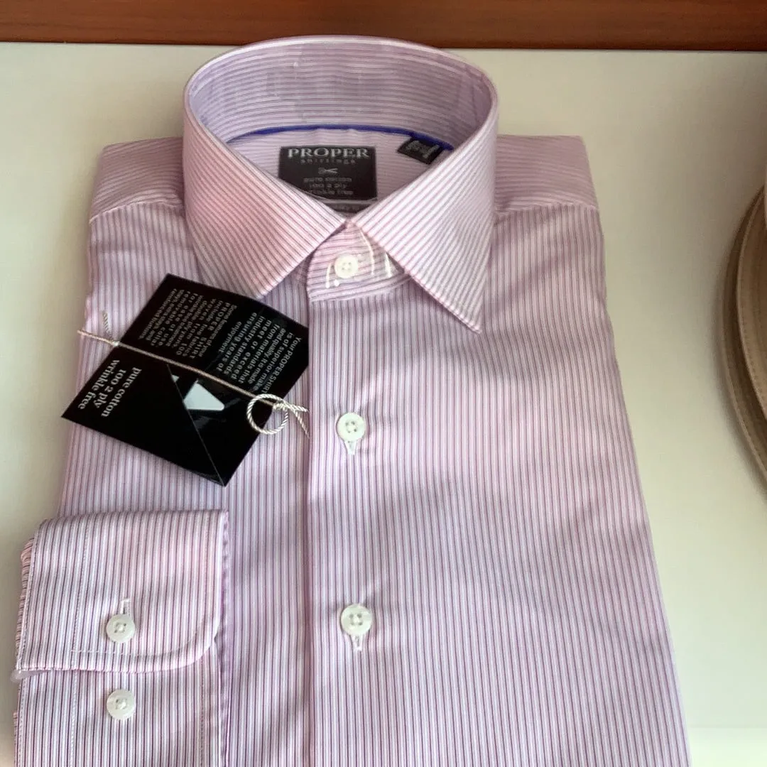 Big & Tall Proper Lavender Contemporary Fit Long Sleeve Dress Shirt
