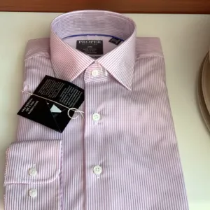 Big & Tall Proper Lavender Contemporary Fit Long Sleeve Dress Shirt
