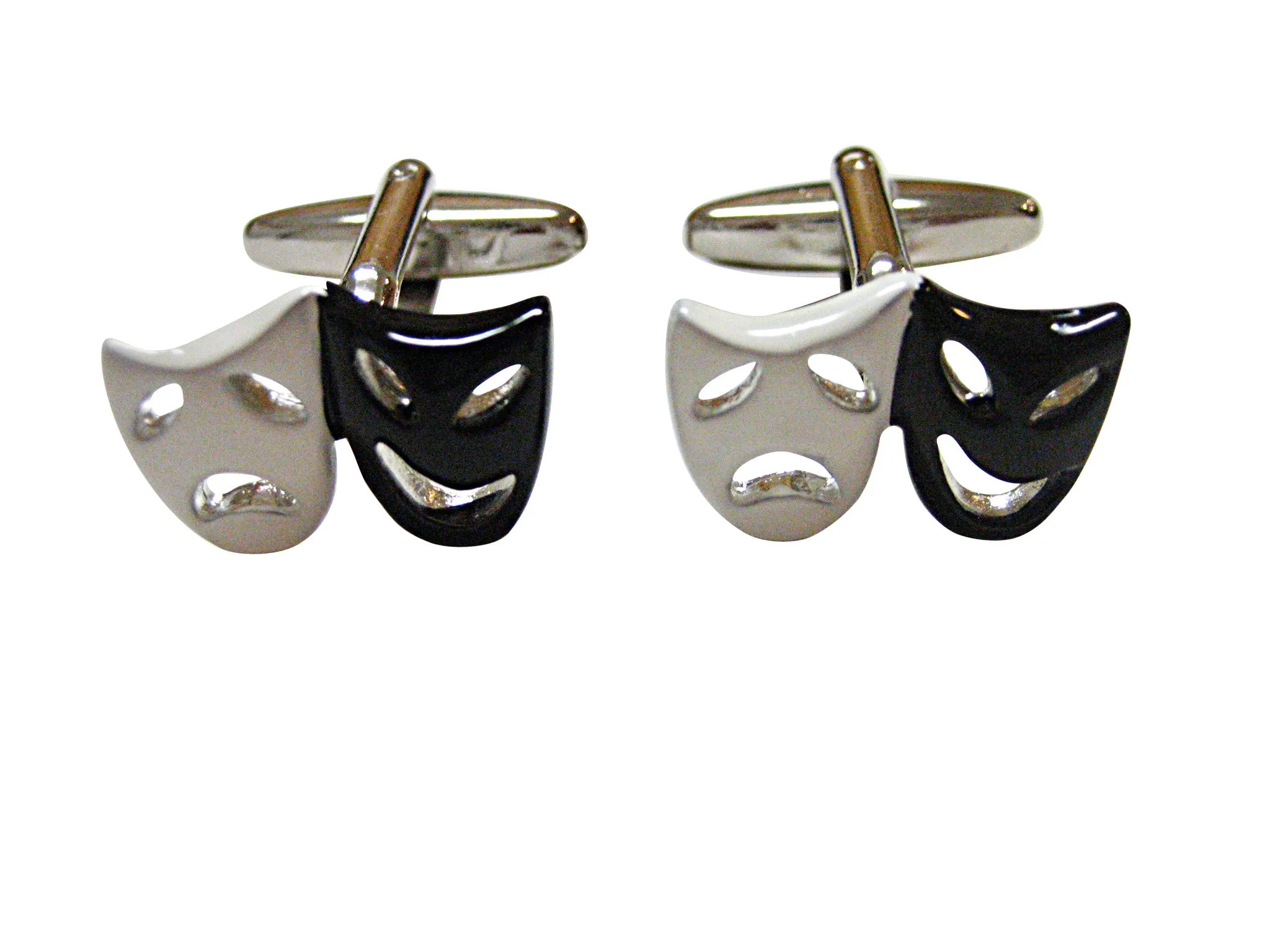 Black and White Drama Mask Cufflinks