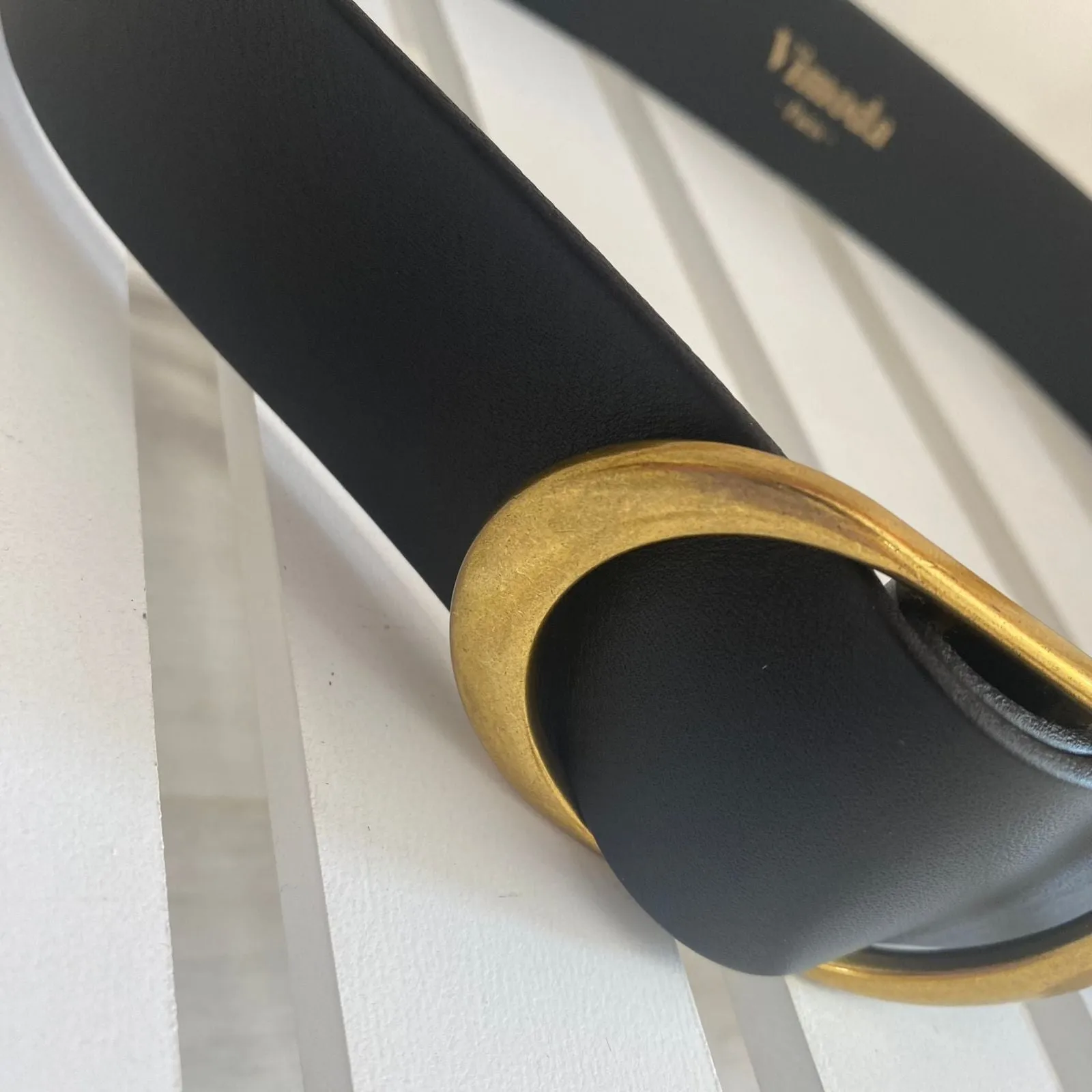 Black Leather Waist Belt