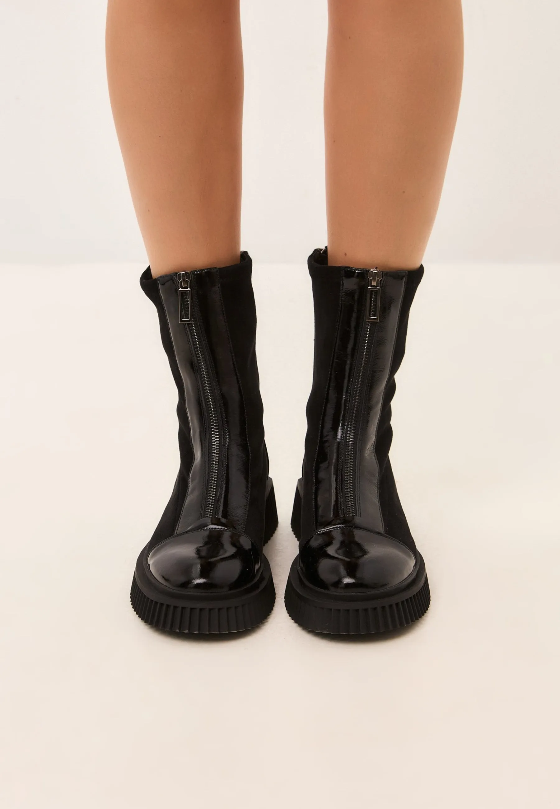 Black Platform Chelsea Boots