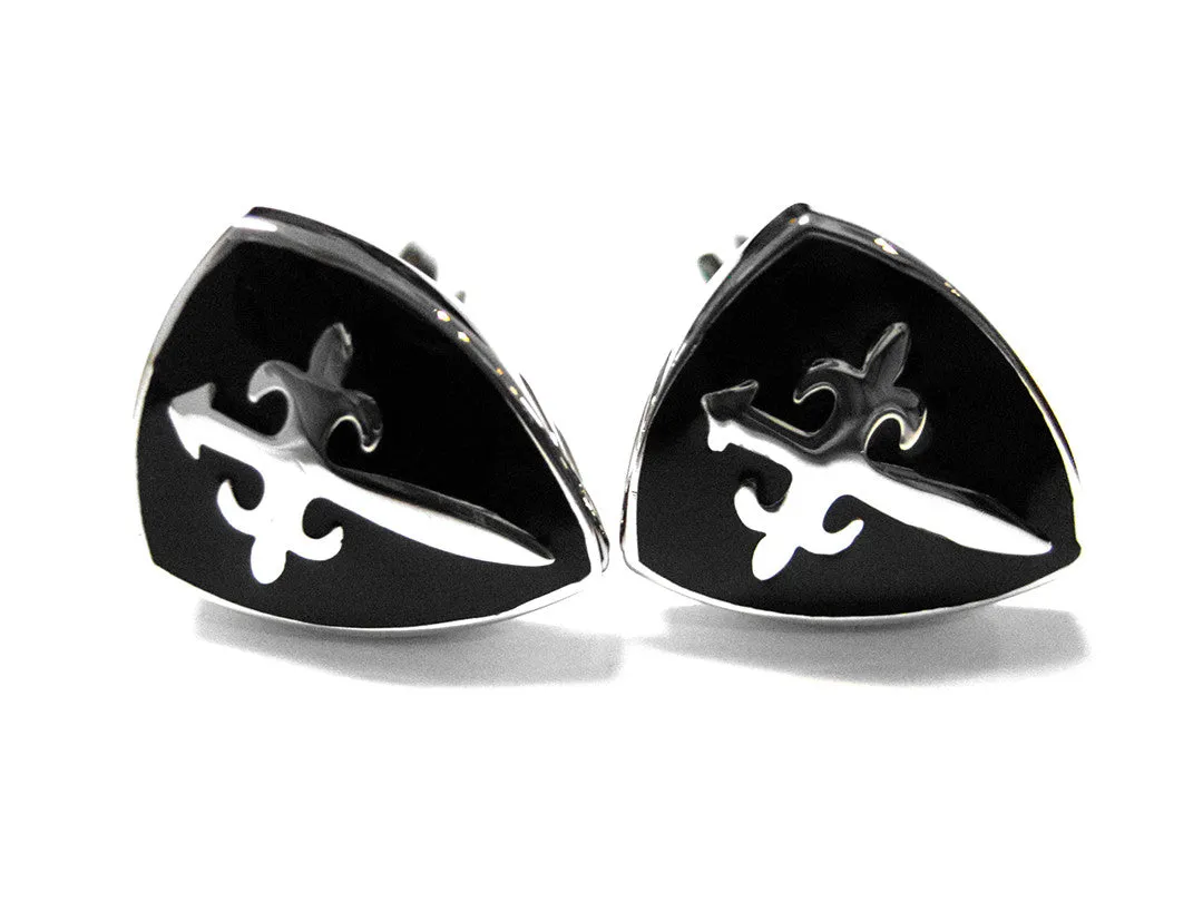 Black Shield Cufflinks