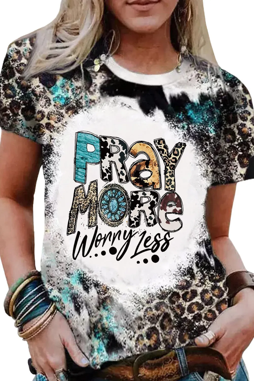 Blank Apparel- Western Fashion Bleached T-Shirt