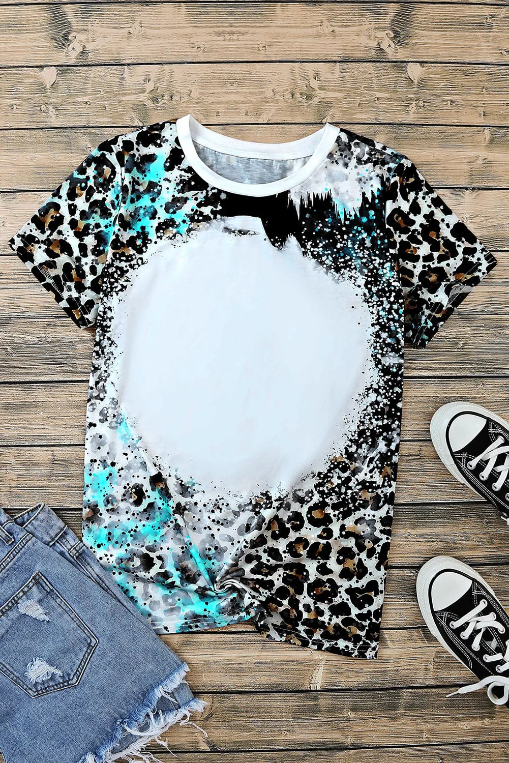 Blank Apparel- Western Fashion Bleached T-Shirt