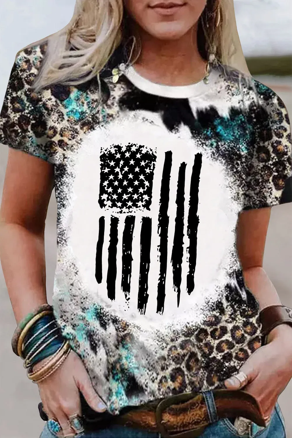 Blank Apparel- Western Fashion Bleached T-Shirt