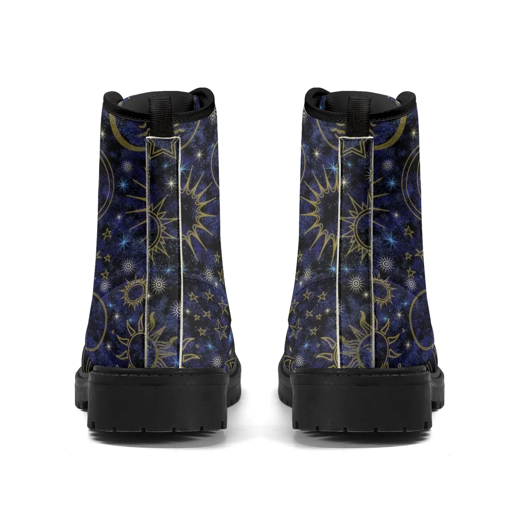 Blue Celestial Night Sky Womens Vegan Boots