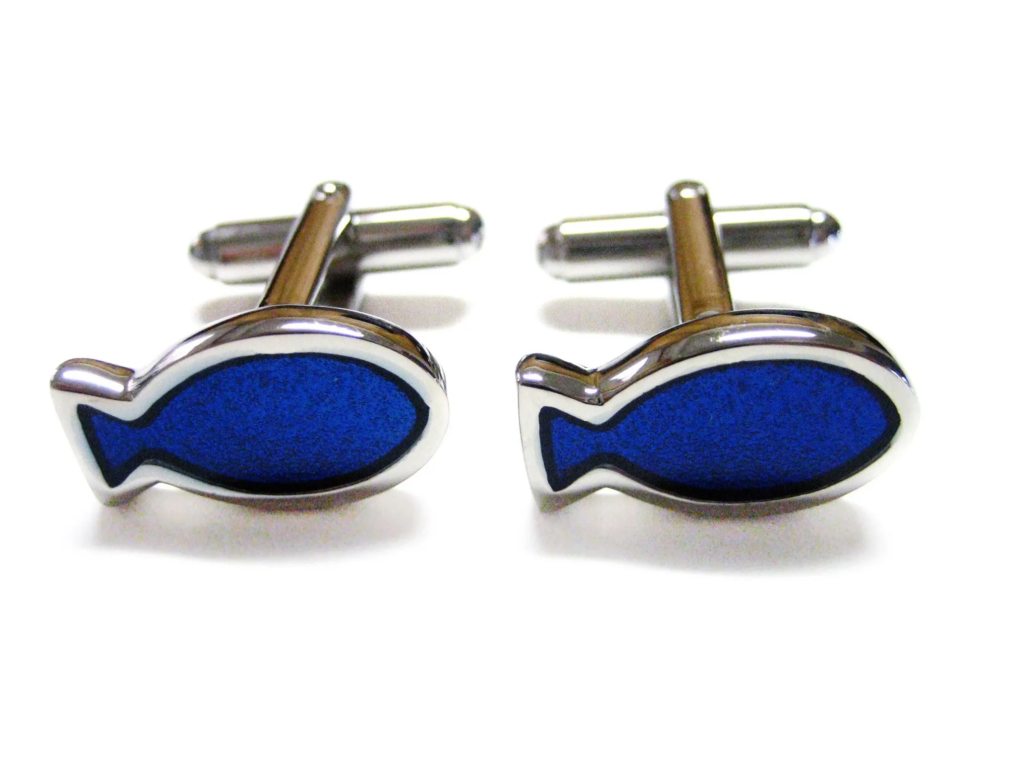 Blue Fish Cufflinks