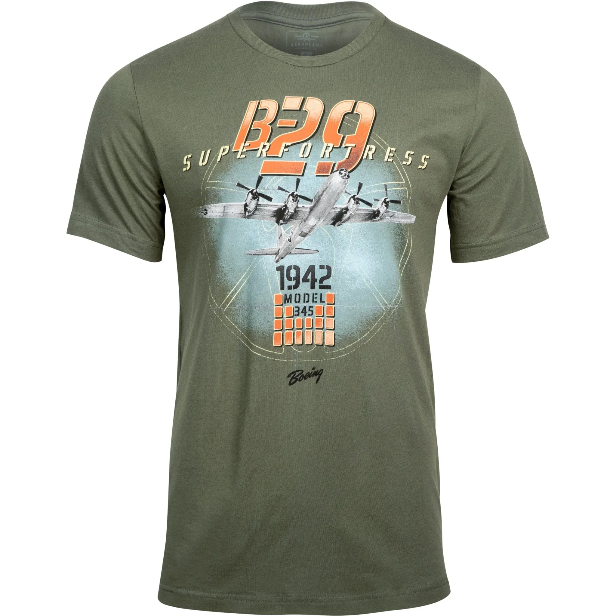 Boeing B-29 Superfortress Officially Licensed Aeroplane Apparel Co. Men's T-Shirt