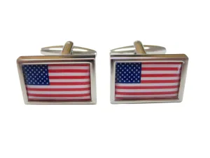 Bordered United States Flag Cufflinks