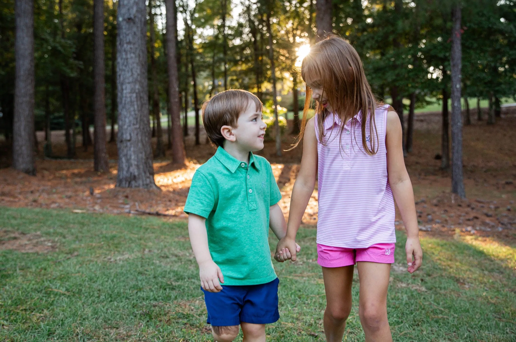 Boys Short Sleeve Too Cool for School Heathered Polo Shirt in Green Spruce Heather