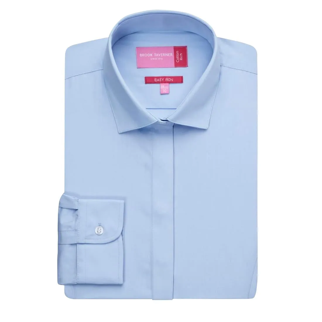 Brook Taverner Ladies Long Sleeve Palena Shirt Blue Size 10