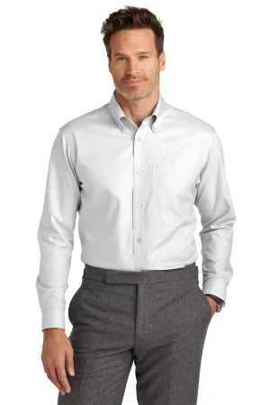 Brooks Brothers Tall Wrinkle-Free Stretch Nailhead Shirt TBB18002 White Tall