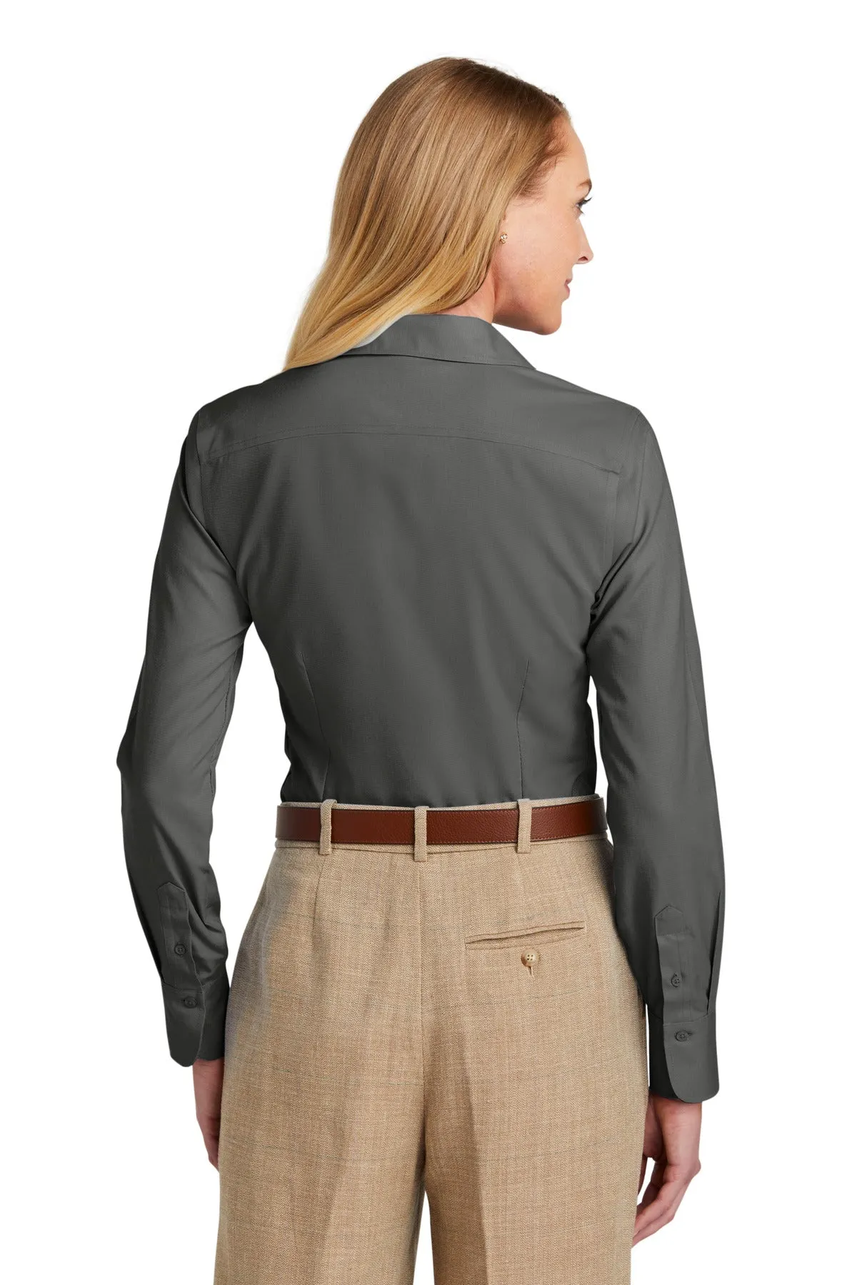 Brooks Brothers Women's Wrinkle-Free Stretch Nailhead Shirt BB18003 Deep Black