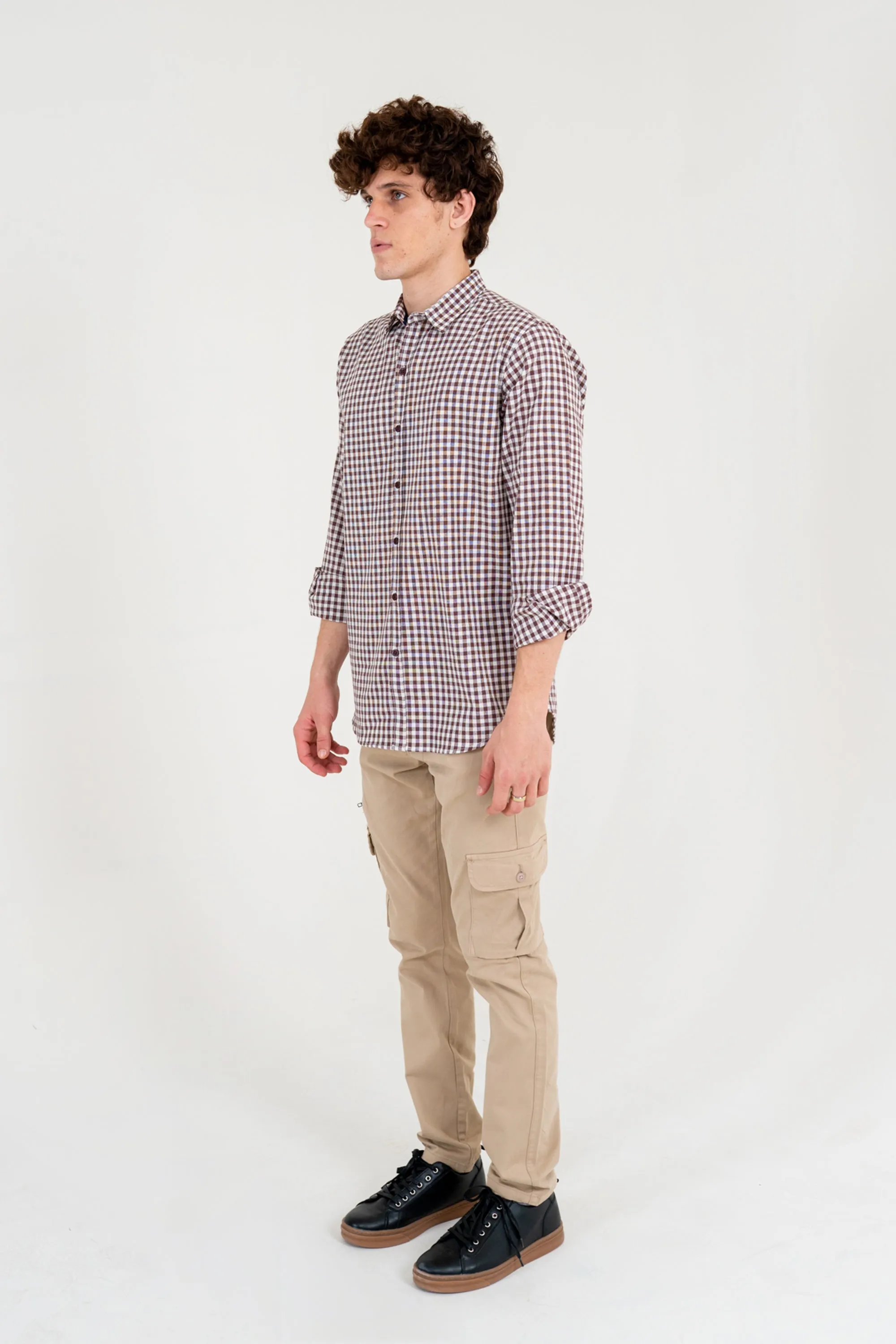 Brown Gingham Shirt