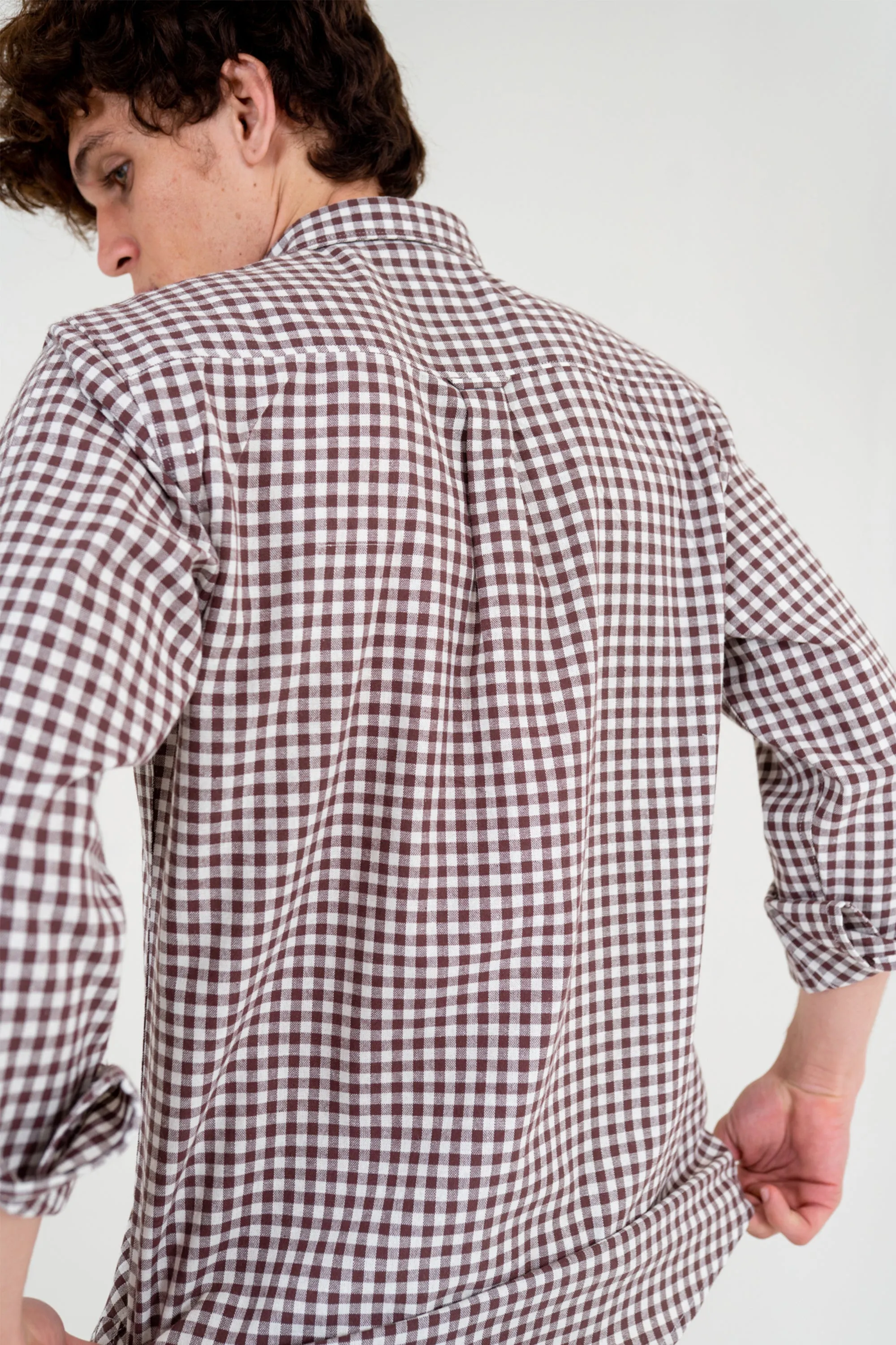 Brown Gingham Shirt