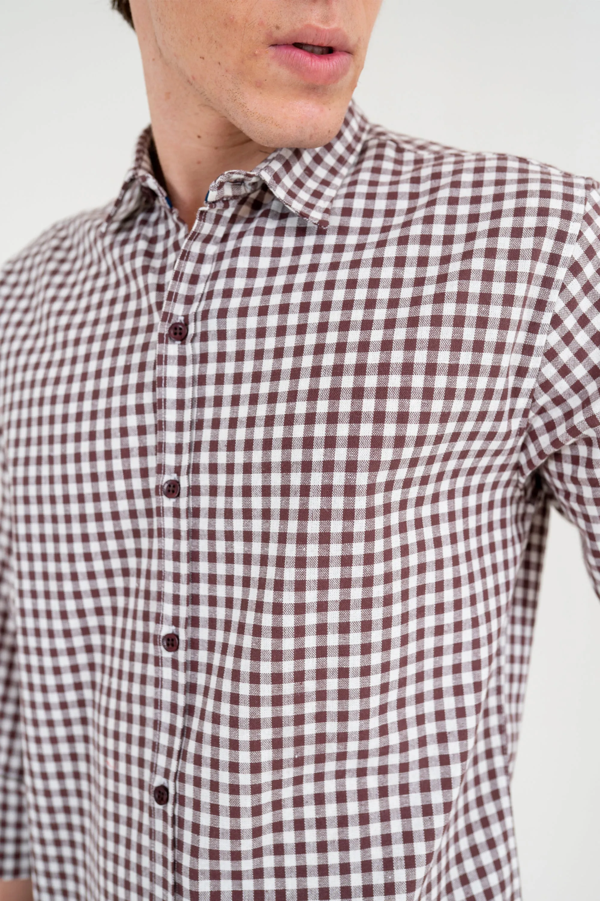 Brown Gingham Shirt