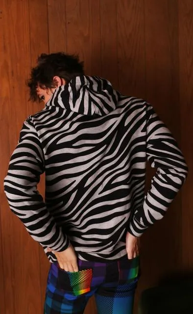 BruceGlen Zebra Print Hoodie (Unisex)