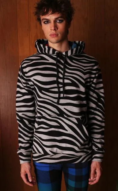BruceGlen Zebra Print Hoodie (Unisex)