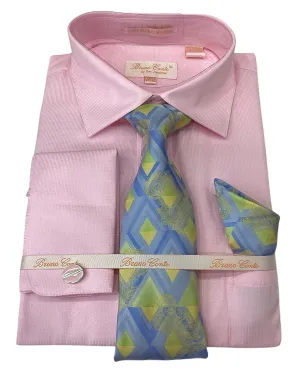 Bruno Conte Check Regular Fit Dress Shirt Combo - Pink