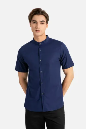 Brydan Navy Blue Shirt, Short Sleeve