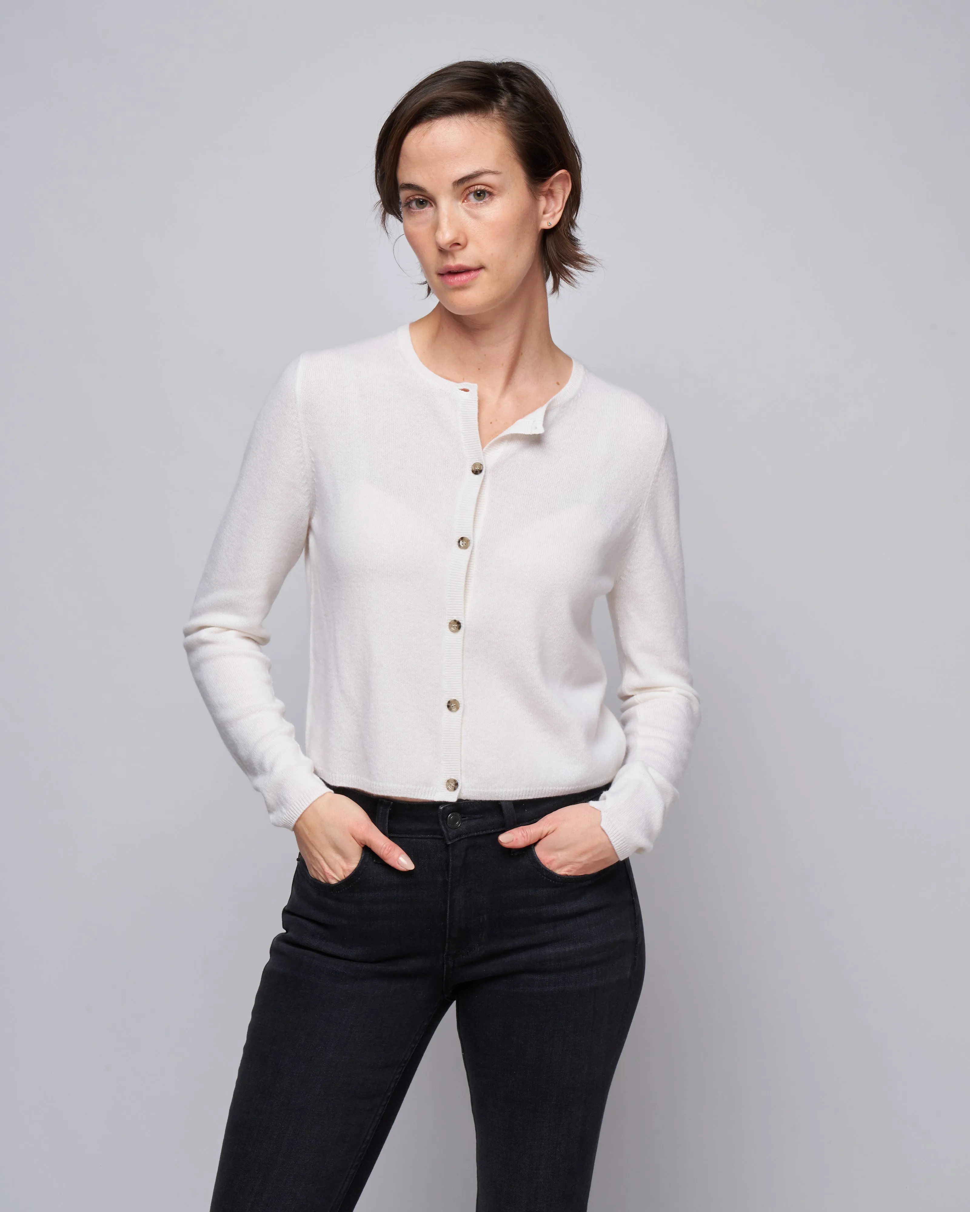 button cardigan - off white