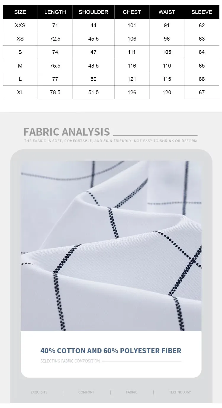 Button High Quality Classic Style Cotton Fabric Solid Color Long Sleeve Business Casual Men's Blue Shirt
