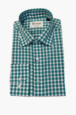 Byron Performance Turquoise Check Shirt Big and Tall