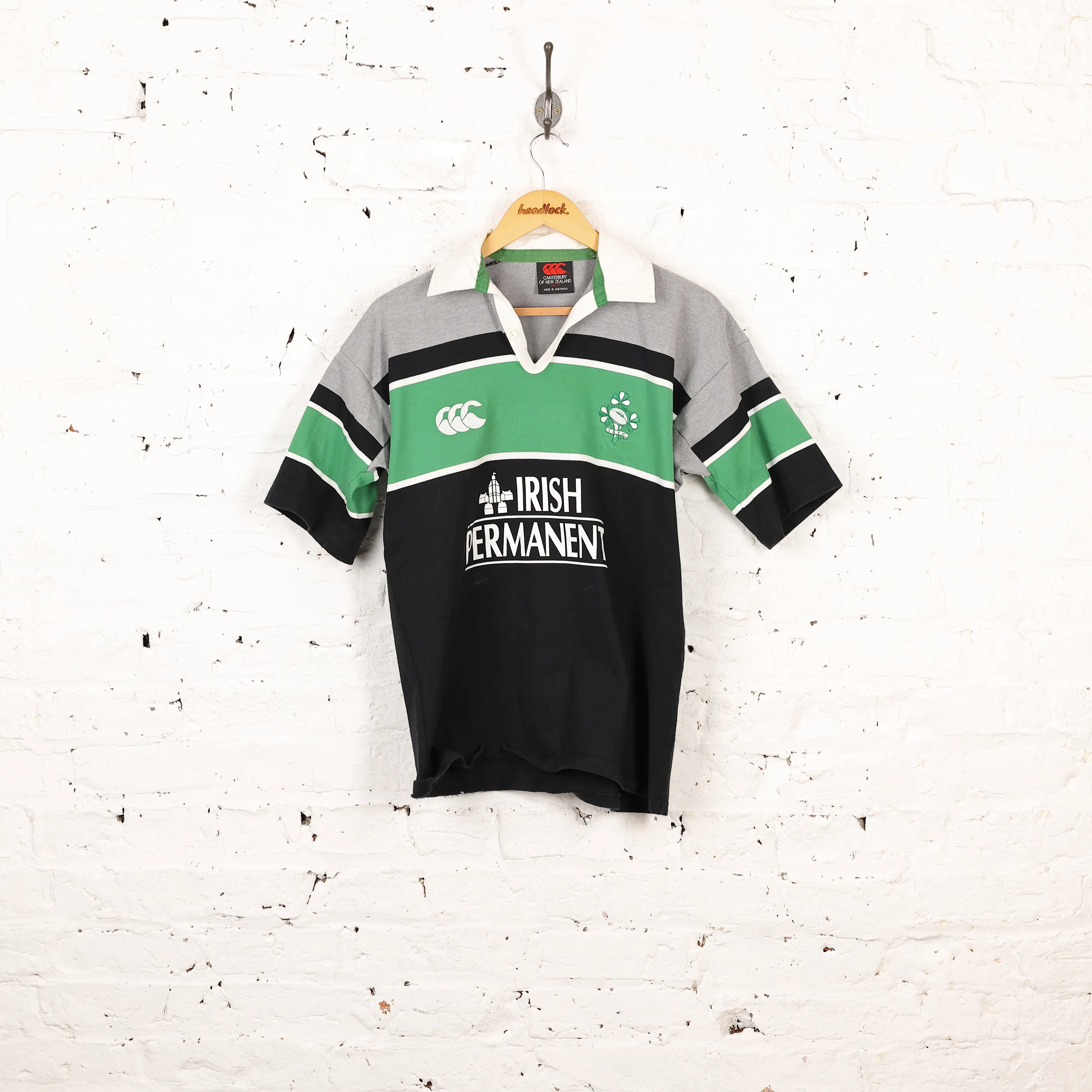 Canterbury Ireland Rugby Polo Shirt - Black - S