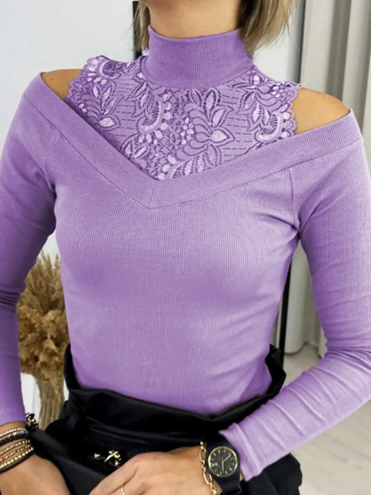 Casual O Neck Solid Blouse Shirt