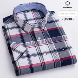 Casual Oxford Men's Short-Sleeved Dress Shirts