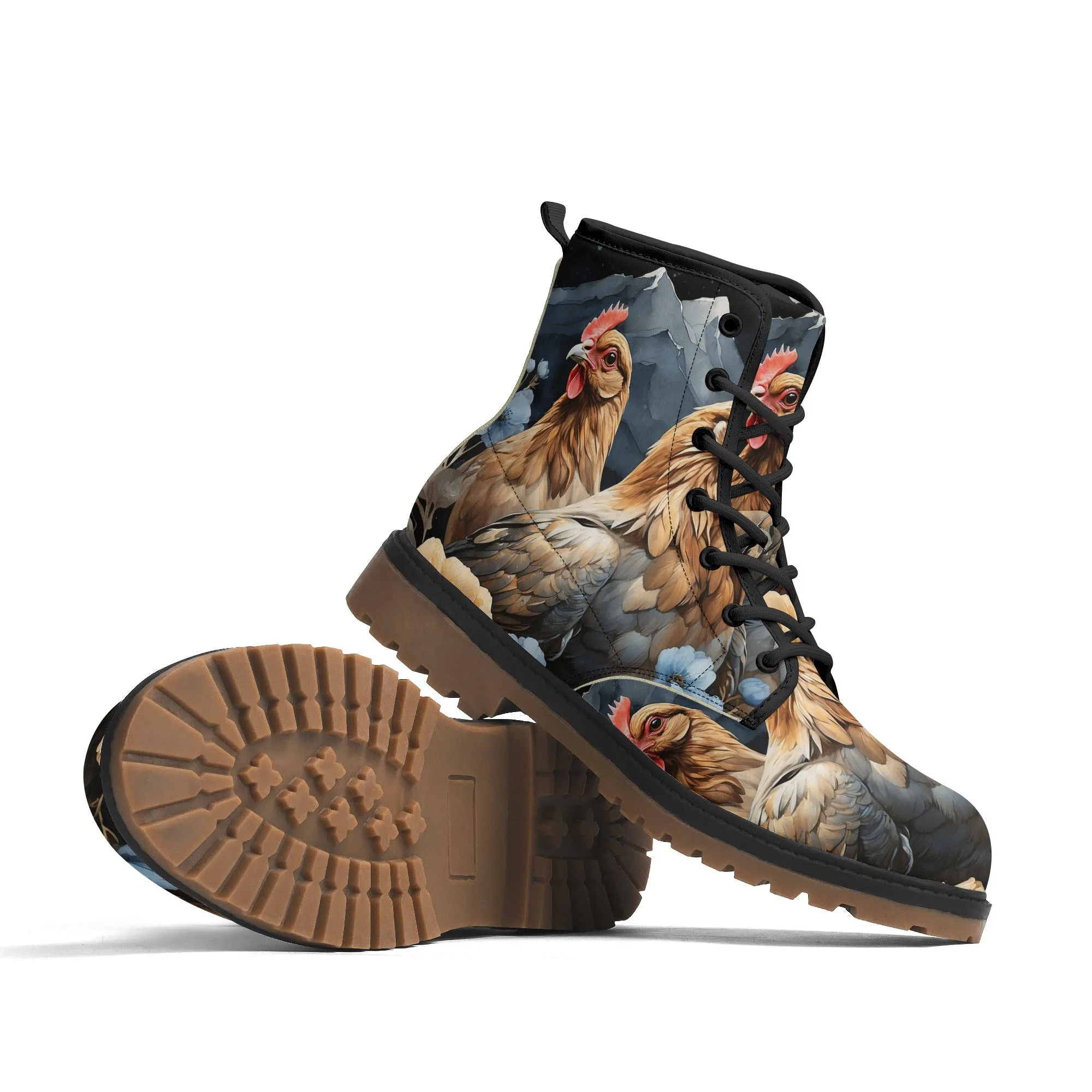 Chicken Lover Boots, Womens Combat Boots