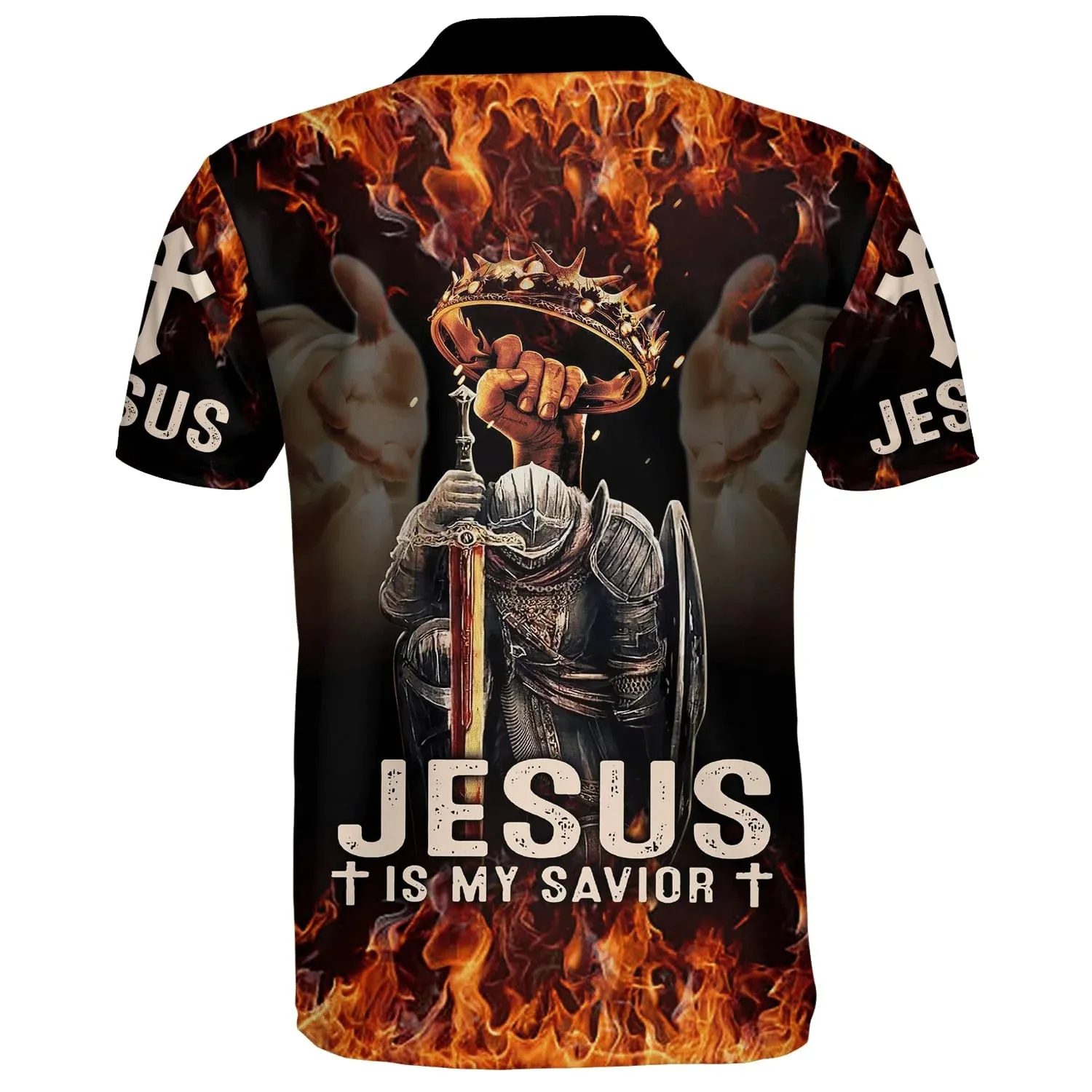 Christianartbag Polo Shirt, Jesus Christ Is My Savior Polo Shirt, Christian Shirts & Shorts, CABPLS01270723.