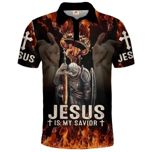 Christianartbag Polo Shirt, Jesus Christ Is My Savior Polo Shirt, Christian Shirts & Shorts, CABPLS01270723.