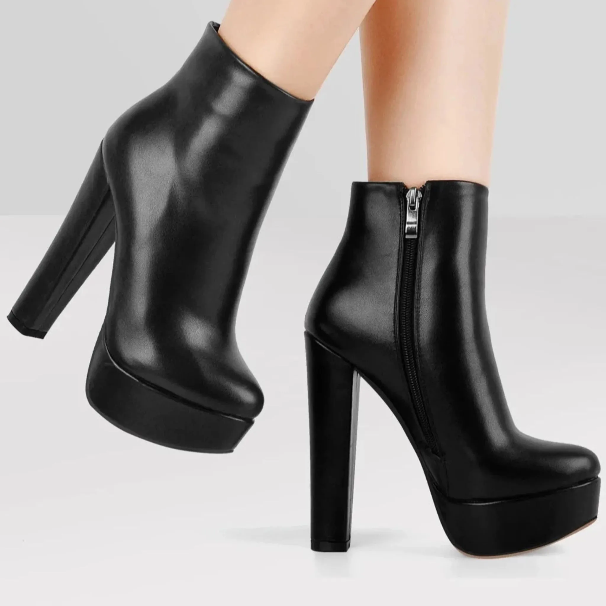 Chunky Platform Ankle Booties