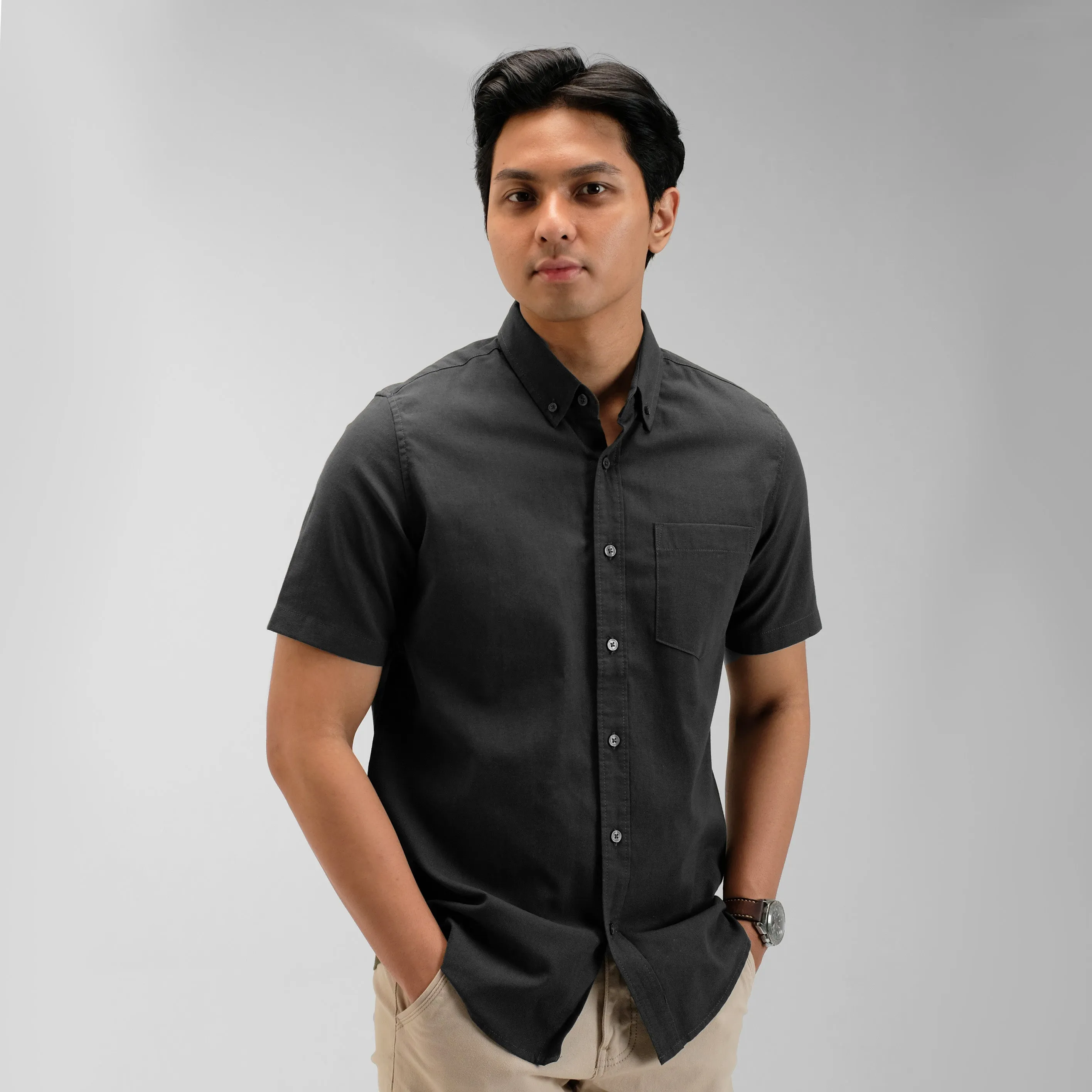 Clark Basic Oxford Shirt Short Sleeve