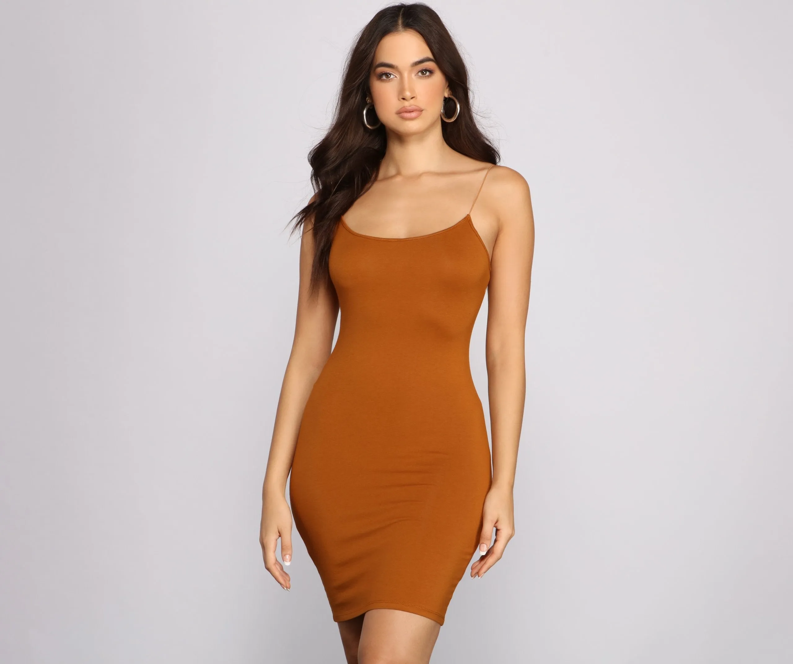 Classic Chic Scoop Charming Neck Knit Mini Dress