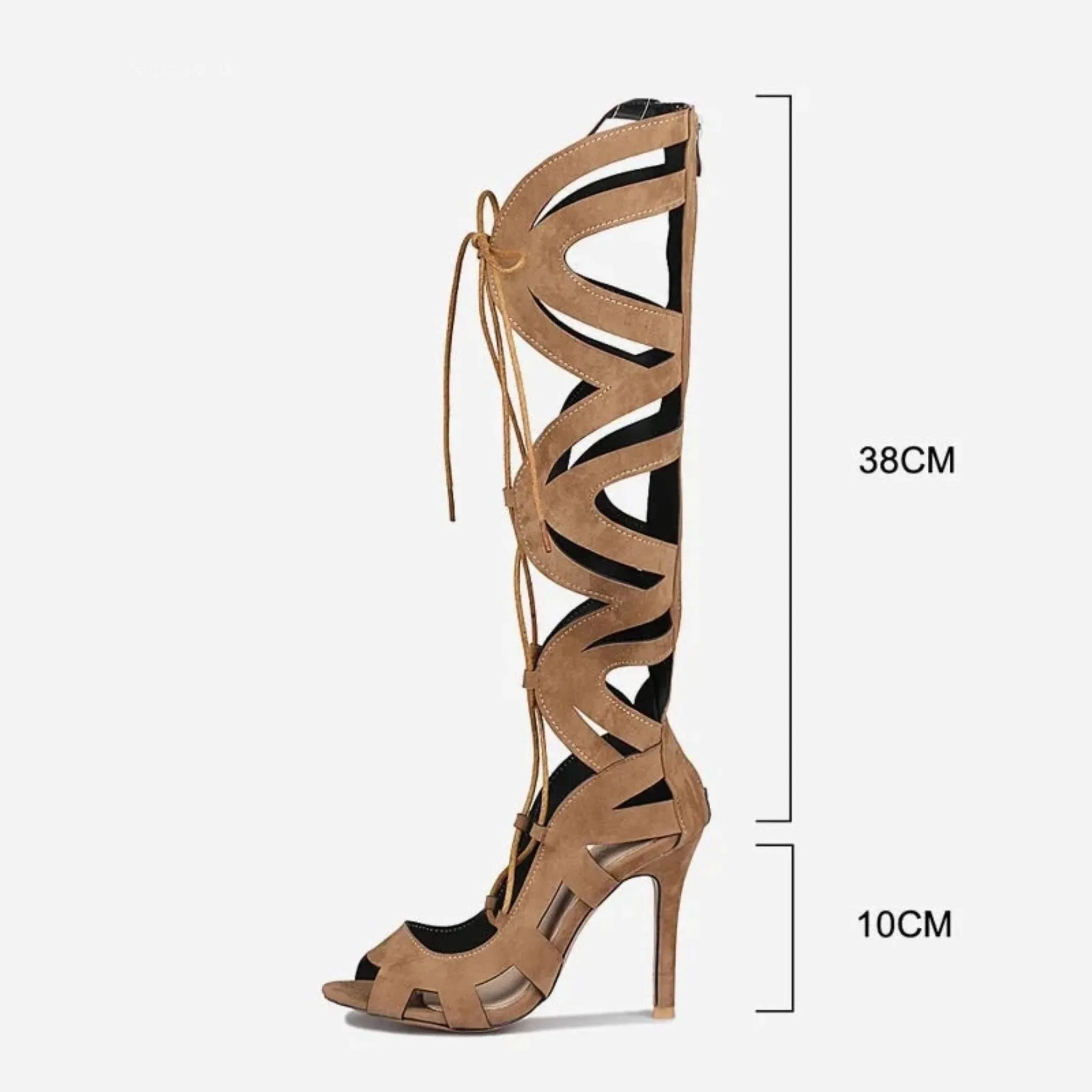 Classic Hollow Out Cross Strap Gladiator Boots
