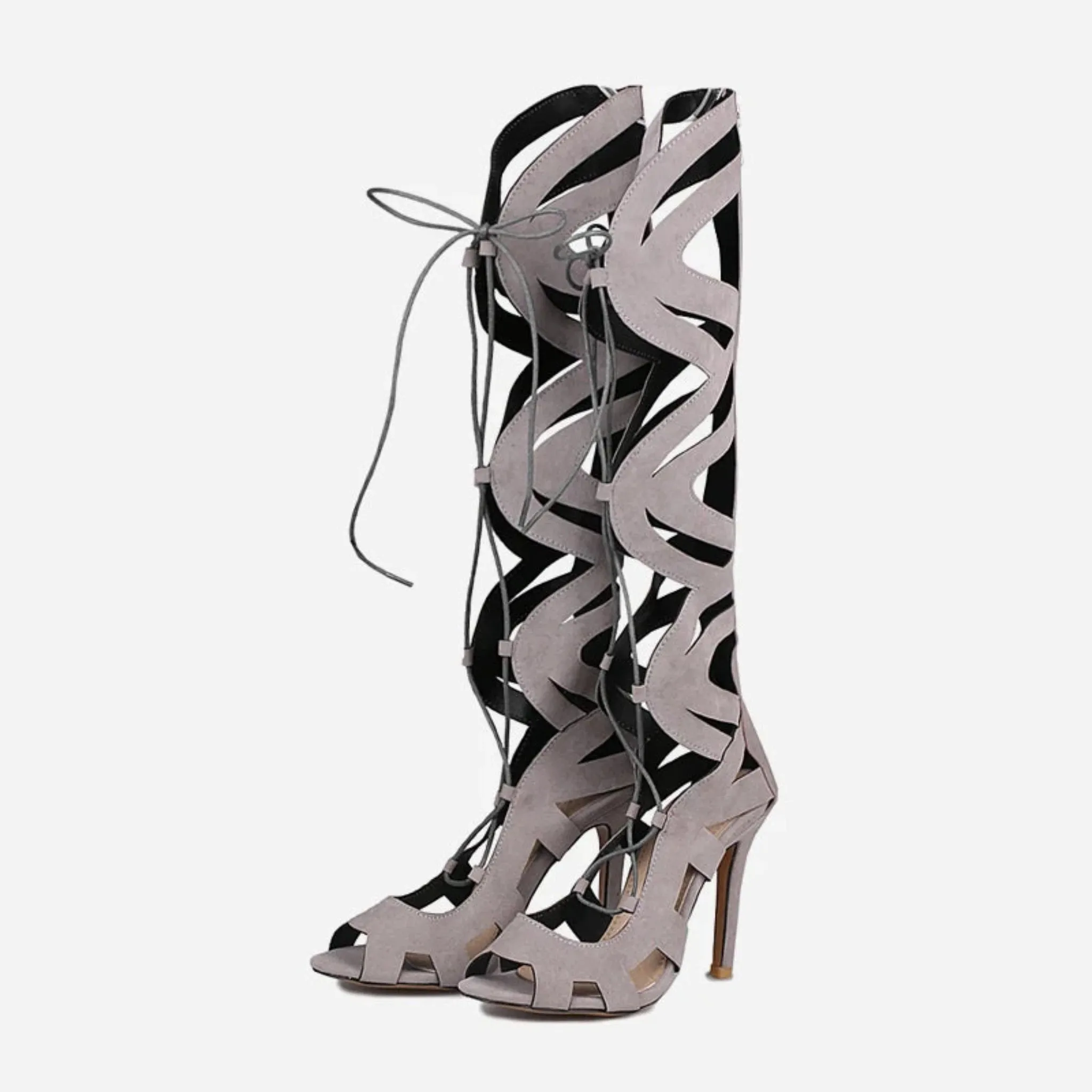 Classic Hollow Out Cross Strap Gladiator Boots