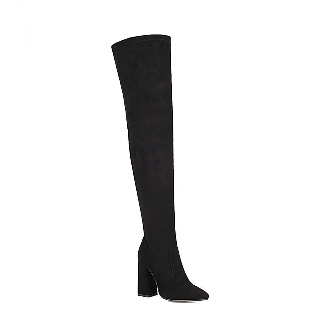 Closed-Toe Pointed Over-The-Knee Dance Boots