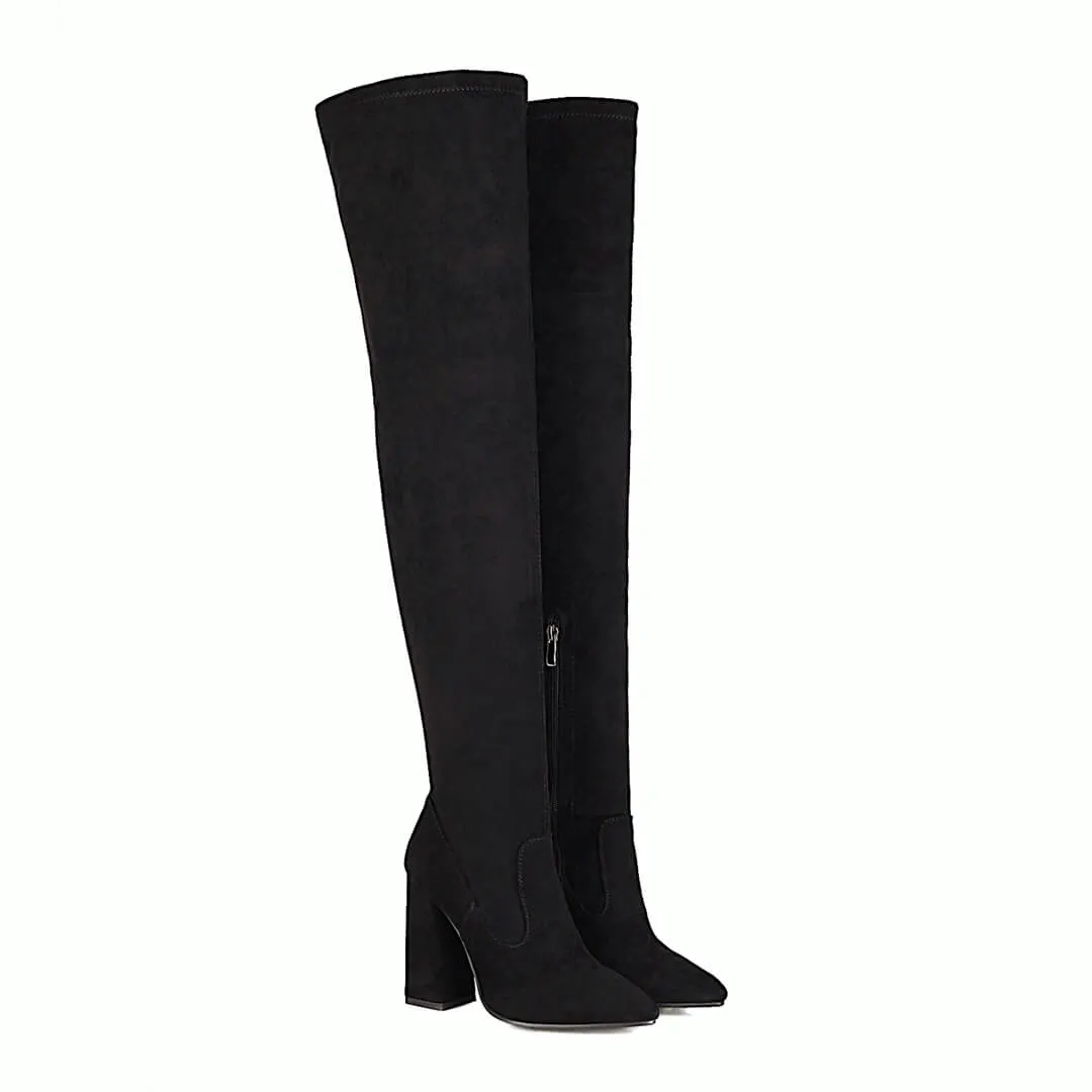 Closed-Toe Pointed Over-The-Knee Dance Boots