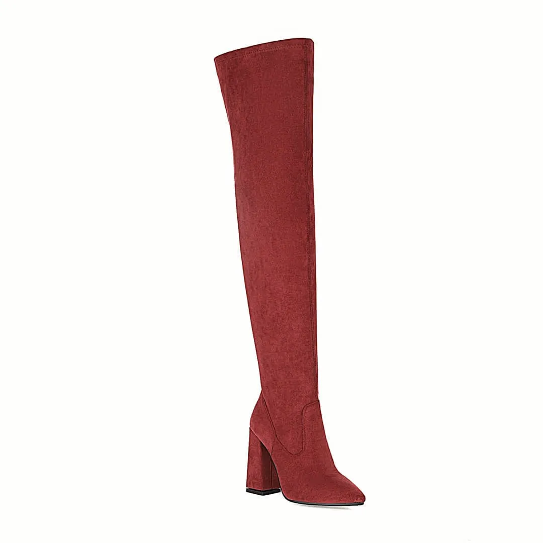 Closed-Toe Pointed Over-The-Knee Dance Boots