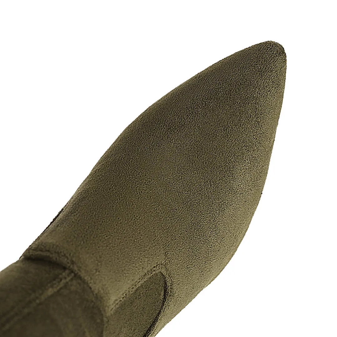 Closed-Toe Pointed Over-The-Knee Dance Boots