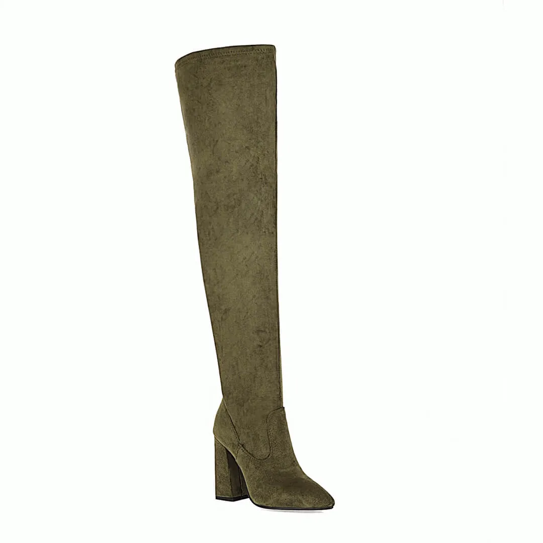 Closed-Toe Pointed Over-The-Knee Dance Boots