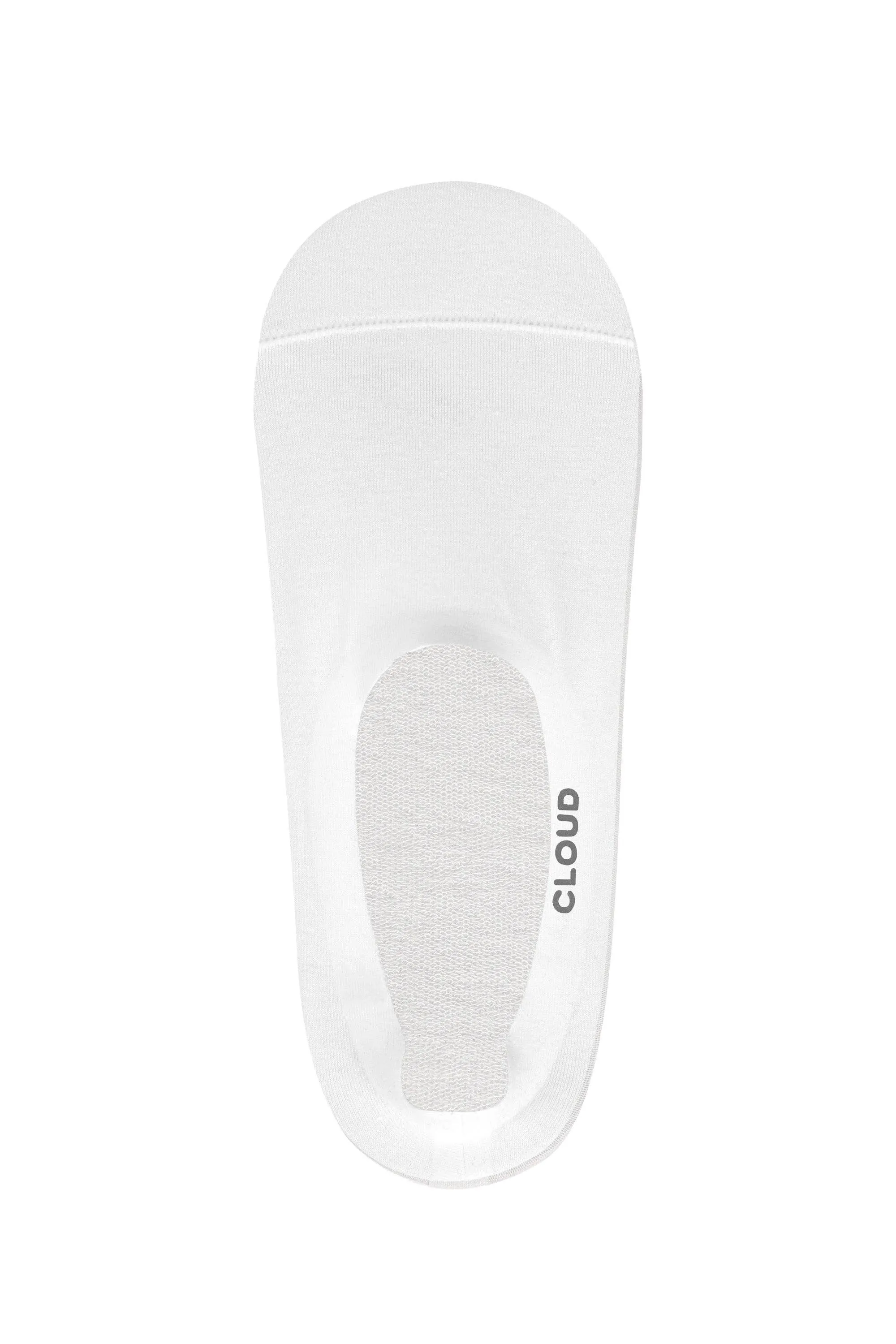 CLOUD Ankle No Show Socks White