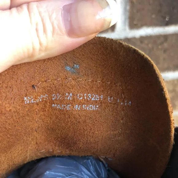 COLE HAAN Brown Genuine Learner Combat Boots with leather laces