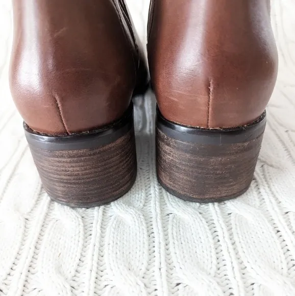 Cole Haan Lyla Leather Ankle Boots 8.5 Brown Waterproof