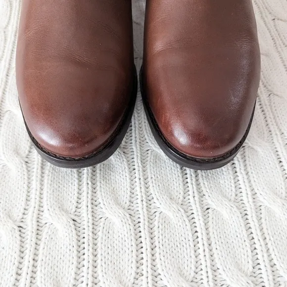 Cole Haan Lyla Leather Ankle Boots 8.5 Brown Waterproof